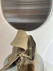 Chanel Maxi Flapbag Suede Calfskin & Gold-Tone Metal Dark Beige - 32x19.5x10cm - 6