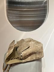 Chanel Maxi Flapbag Suede Calfskin & Gold-Tone Metal Dark Beige - 32x19.5x10cm - 4