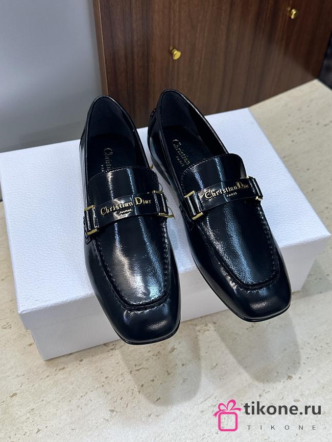 Monsieur Dior Loafer Black Crinkled Patent Calfskin - 1