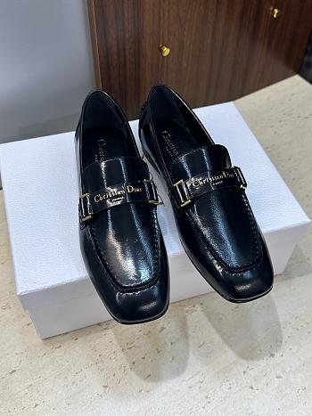 Monsieur Dior Loafer Black Crinkled Patent Calfskin