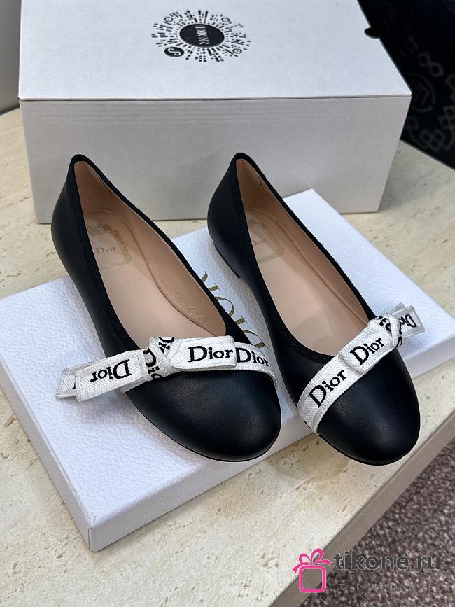 Dior J'Adior Ballet Flat Black Lambskin  - 1