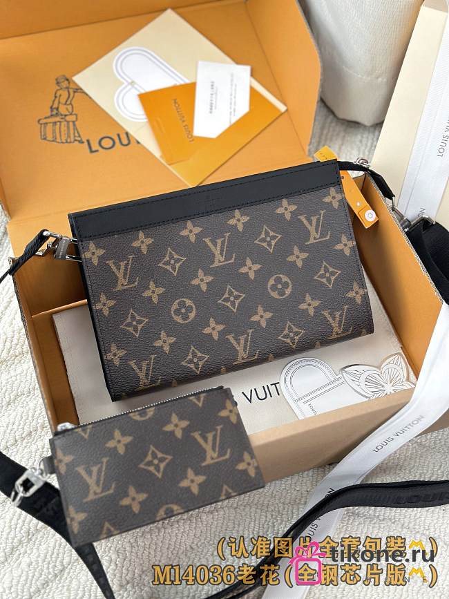 LV Gaston Wearable Wallet Monogram Canvas M14036 - 22x14.5x4.5cm - 1