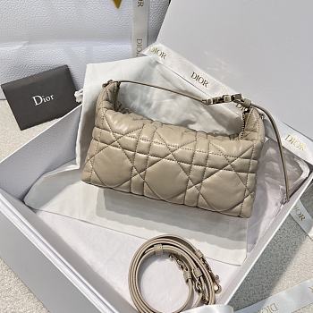 Dior Medium Nomad Bag Latte Macro Macrocannage Calfskin - 22x13x9.5cm