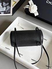 Chanel Small Bowling Bag Grained Shiny Calfskin & Gold-Tone Metal Black - 20.5x10x10cm - 4