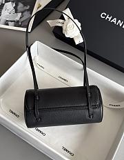 Chanel Small Bowling Bag Grained Shiny Calfskin & Gold-Tone Metal Black - 20.5x10x10cm - 5
