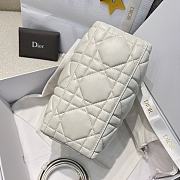 Dior Medium Nomad Bag White Macro Macrocannage Calfskin - 22x13x9.5cm - 6