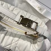 Dior Medium Nomad Bag White Macro Macrocannage Calfskin - 22x13x9.5cm - 4