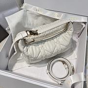 Dior Medium Nomad Bag White Macro Macrocannage Calfskin - 22x13x9.5cm - 3