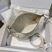 Dior Medium Nomad Bag White Macro Macrocannage Calfskin - 22x13x9.5cm - 2