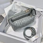 Dior Medium Nomad Bag Blue Macro Macrocannage Calfskin - 22x13x9.5cm - 5