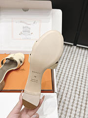 Hermes Oasis Sandal Shiny Lizard Beige 5cm  - 3