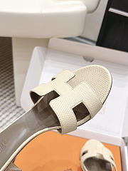 Hermes Oasis Sandal Shiny Lizard Beige 5cm  - 2