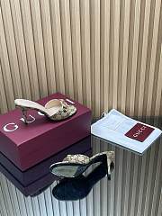 Gucci Women's Slide Sandal With Horsebit Beige And Dark Brown GG Canvas 8.5cm - 2