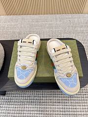Gucci Women's Pearl Screener Mule Light Blue GG Pearl Canvas - 3
