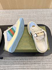 Gucci Women's Pearl Screener Mule Light Blue GG Pearl Canvas - 4