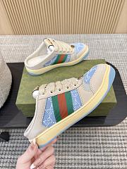 Gucci Women's Pearl Screener Mule Light Blue GG Pearl Canvas - 6