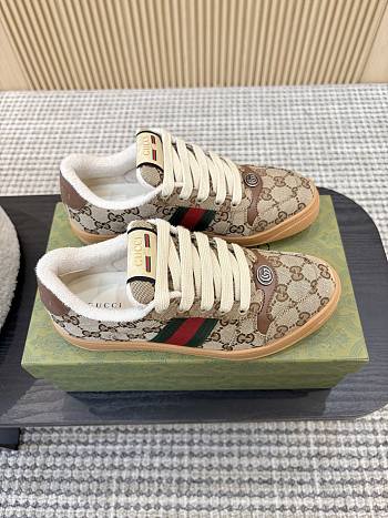 Gucci Women's Screener Sneaker Sand GG canvas