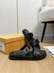 Fendi Feel Black Nappa Leather Slides - 5