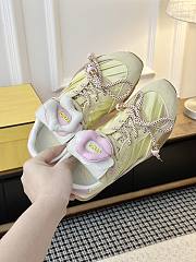 Fendi Wave Pulse Yellow Fabric And Suede Low-Tops - 2