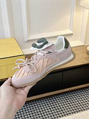 Fendi Wave Pulse Pink Fabric And Suede Low-Tops - 2