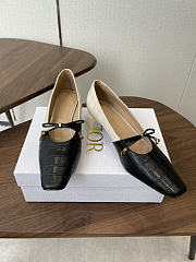 Dior Muse Pump Black and Cream Crocodile Printed Calfskin 3cm - 4