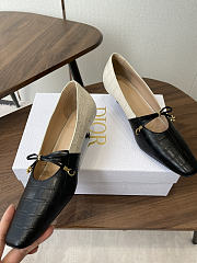 Dior Muse Pump Black and Cream Crocodile Printed Calfskin 3cm - 3