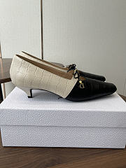Dior Muse Pump Black and Cream Crocodile Printed Calfskin 3cm - 2