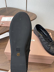 Miumiu Leather Ballerinas Black - 2
