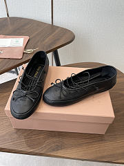 Miumiu Leather Ballerinas Black - 4
