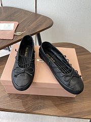 Miumiu Leather Ballerinas Black - 5