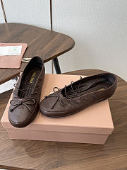 Miumiu Leather Ballerinas Brown - 6
