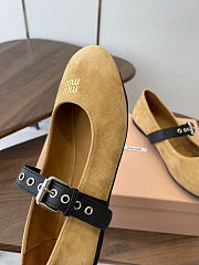 Miumiu Suede Ballerinas Honey 5F625E - 6