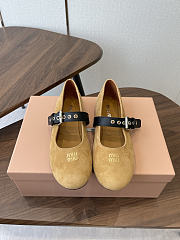 Miumiu Suede Ballerinas Honey 5F625E - 3