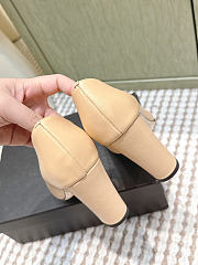 Chanel Pumps Lambskin & Patent Calfskin Beige & Black 90mm - 3