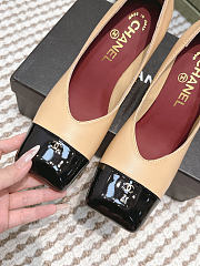 Chanel Pumps Lambskin & Patent Calfskin Beige & Black 90mm - 4