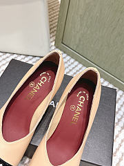 Chanel Pumps Lambskin & Patent Calfskin Beige & Black 90mm - 5