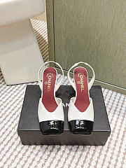 Chanel Slingbacks Lambskin & Patent Calfskin Ivory & Black 90mm - 1