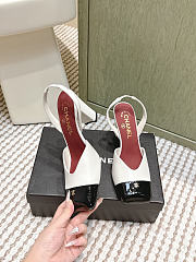 Chanel Slingbacks Lambskin & Patent Calfskin Ivory & Black 90mm - 6