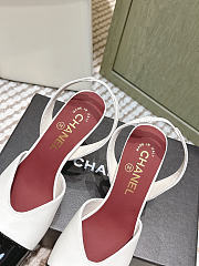 Chanel Slingbacks Lambskin & Patent Calfskin Ivory & Black 90mm - 3