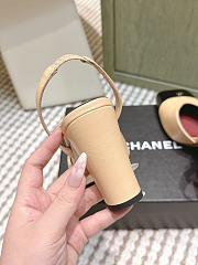 Chanel Slingbacks Lambskin & Patent Calfskin Beige & Black 90mm - 6