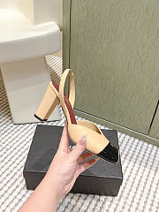 Chanel Slingbacks Lambskin & Patent Calfskin Beige & Black 90mm - 4