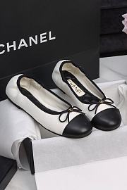 Chanel Ballet Flats Lamskin Black & White - 1