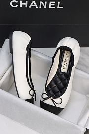 Chanel Ballet Flats Lamskin Black & White - 5