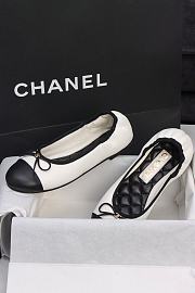Chanel Ballet Flats Lamskin Black & White - 4