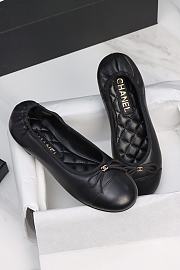 Chanel Ballet Flats Lamskin Black  - 1