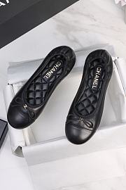 Chanel Ballet Flats Lamskin Black  - 6