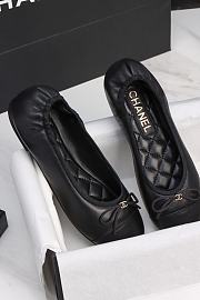 Chanel Ballet Flats Lamskin Black  - 4