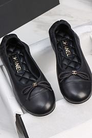Chanel Ballet Flats Lamskin Black  - 3