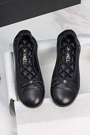 Chanel Ballet Flats Lamskin Black  - 2