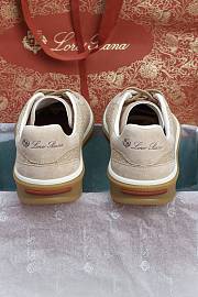 Loro Piana Tennis Walk Sneaker Cashmere Lotus Flower Silk Pale Wheat (A0JY) - 5